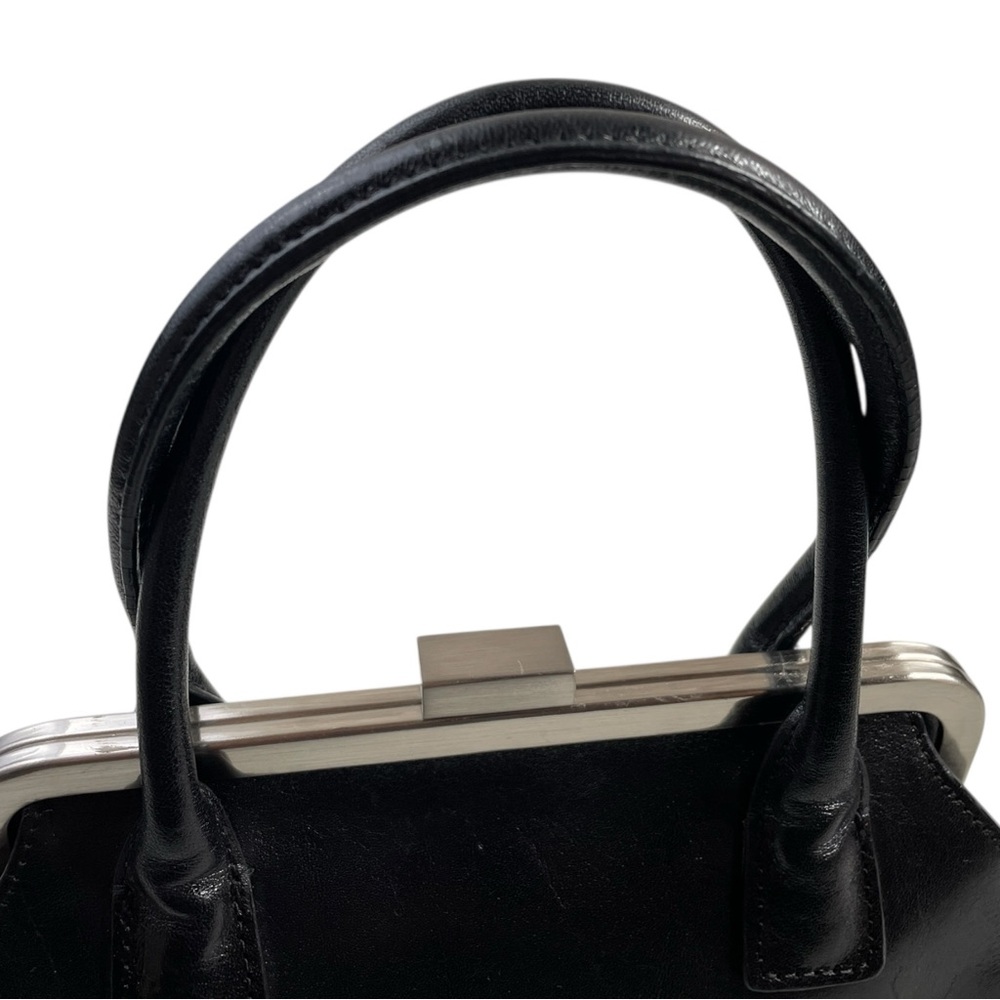 HOBO Black Leather Small Frame Doctor's Bag Satchel Purse Handbag - Picture 8 of 16